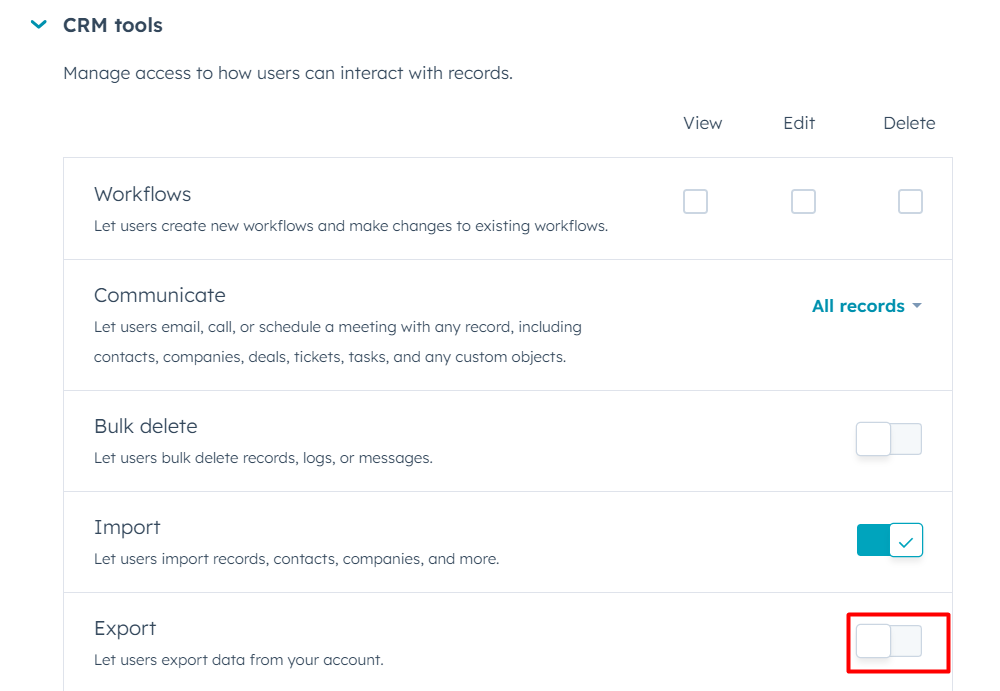Solved HubSpot Community Limiting data export abilities for users