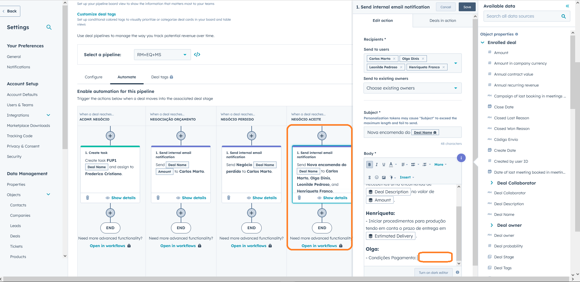 HubSpot Community Company properties in pipeline automation HubSpot