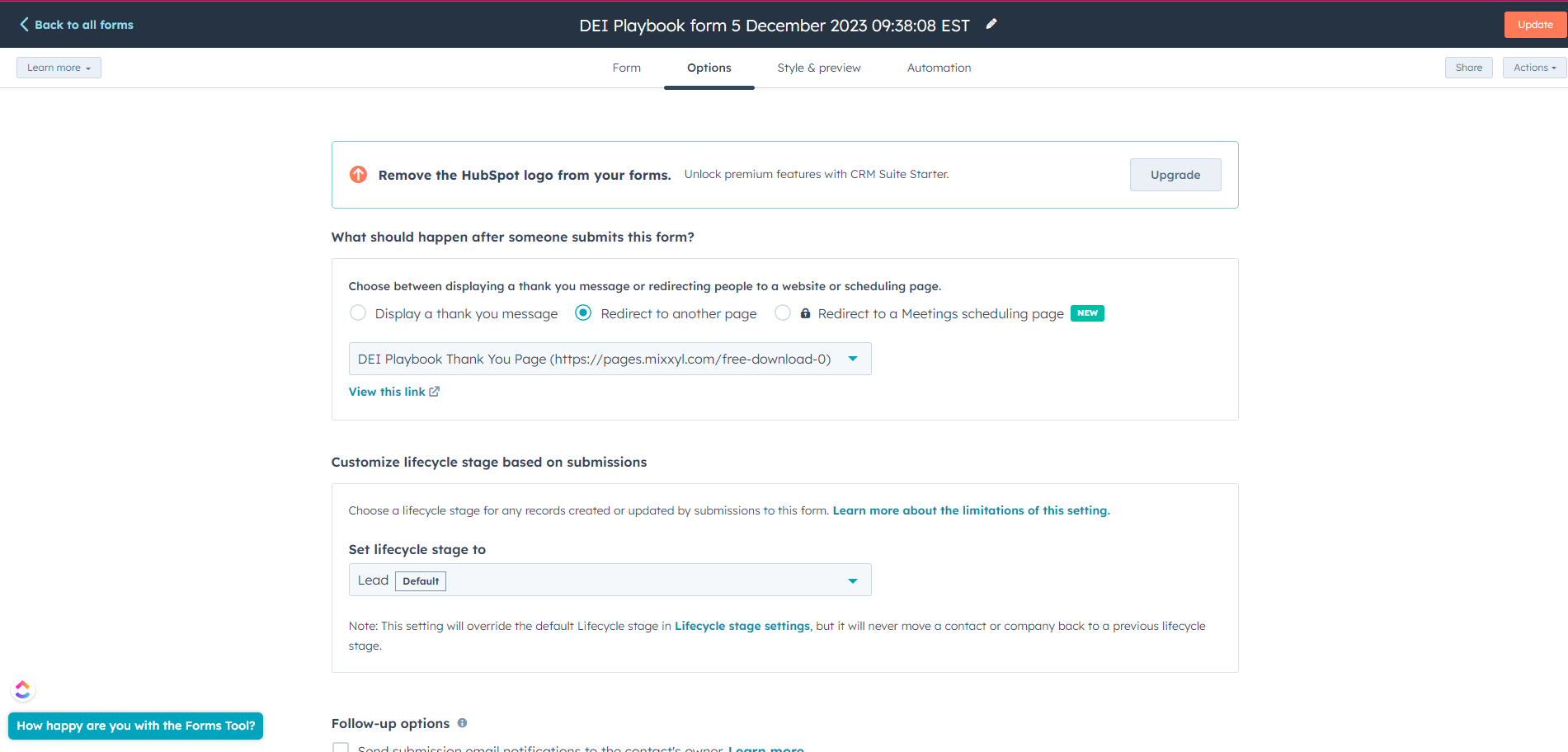 Solved HubSpot Community Form redirect not working HubSpot Community