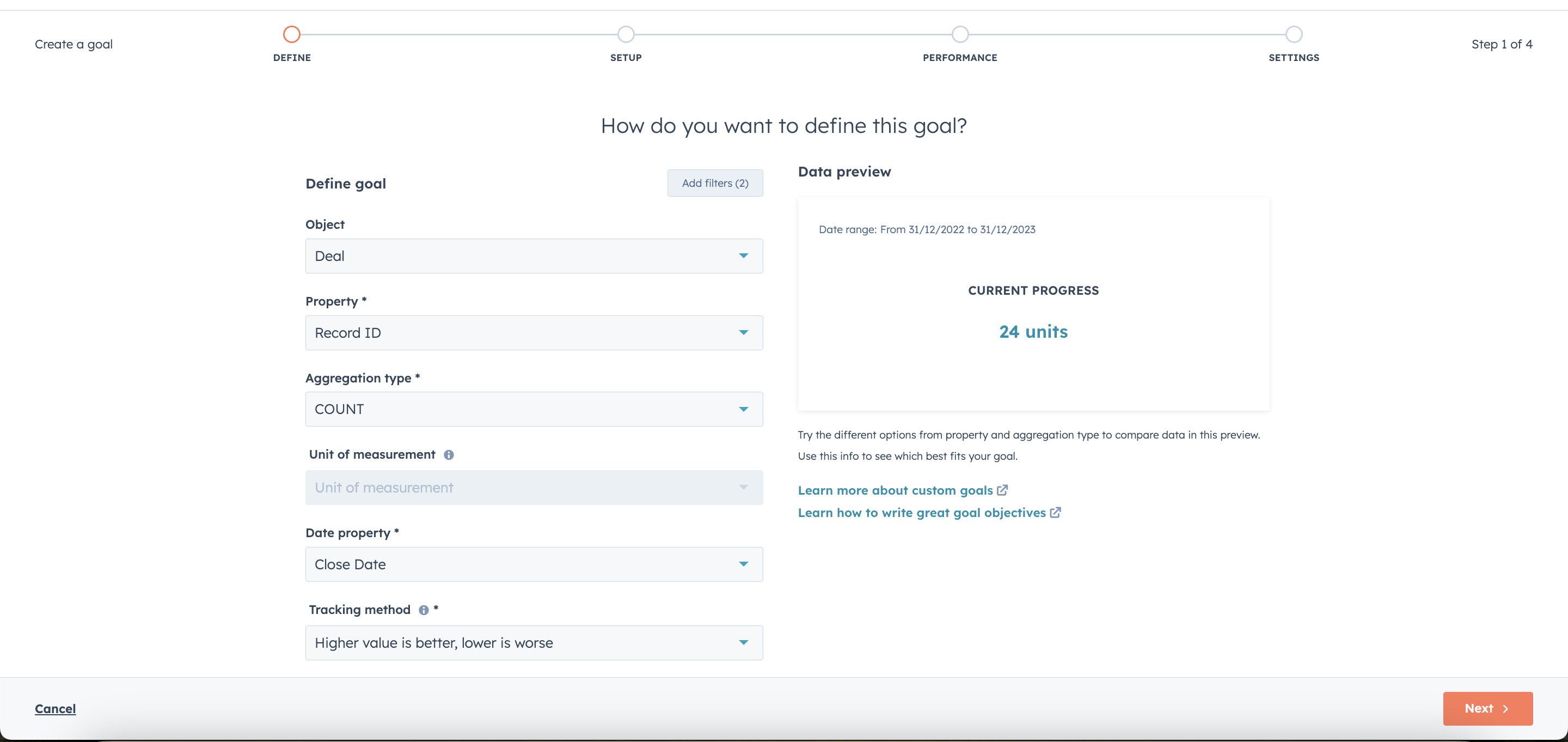 HubSpot Community Sales goals HubSpot Community