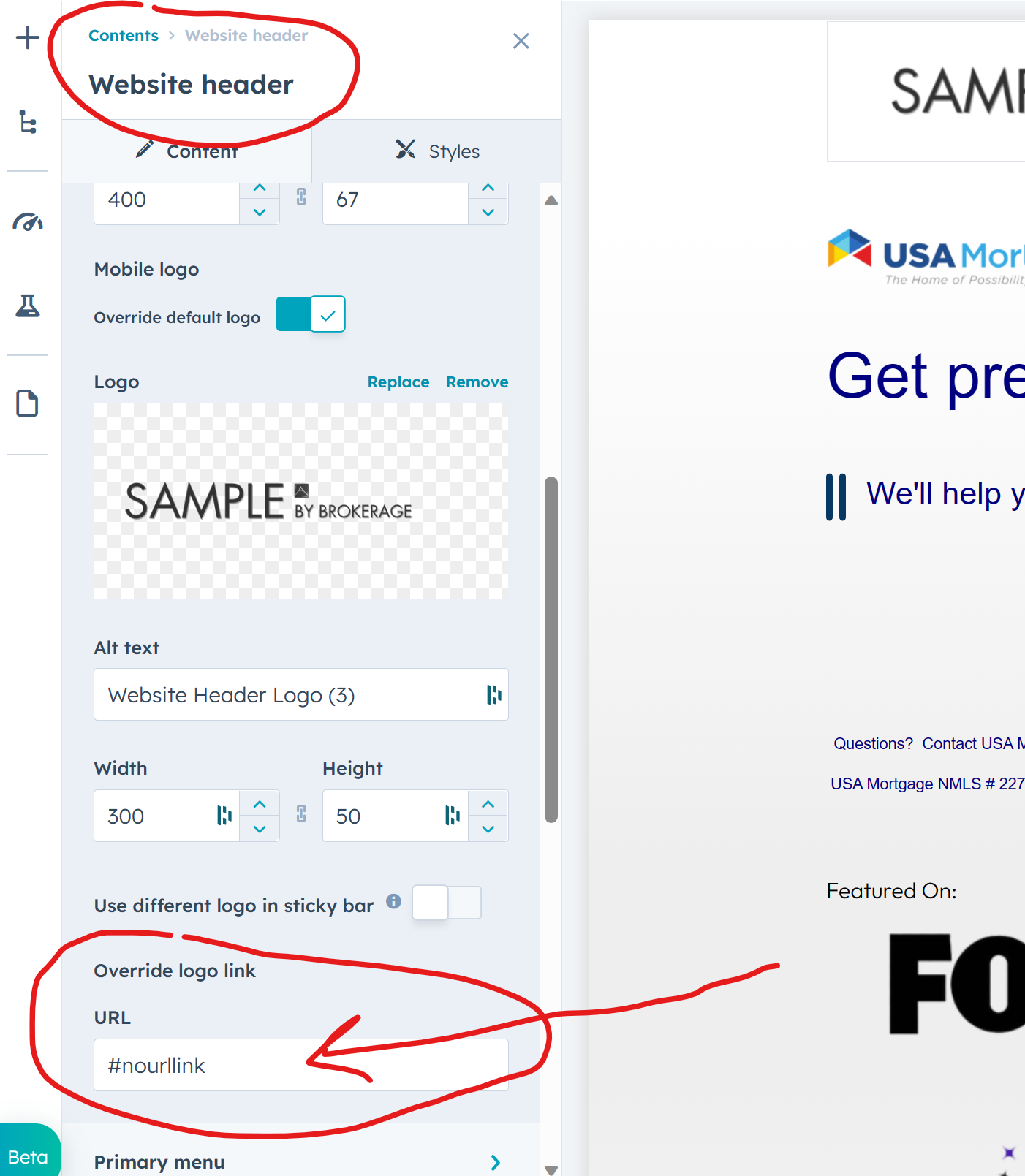 Solved HubSpot Community Change Link for Logo in the Global Header