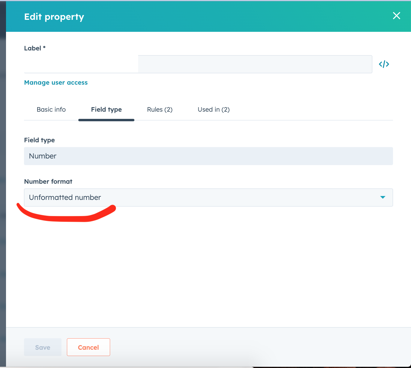 HubSpot Community Number property ensuring consistent form