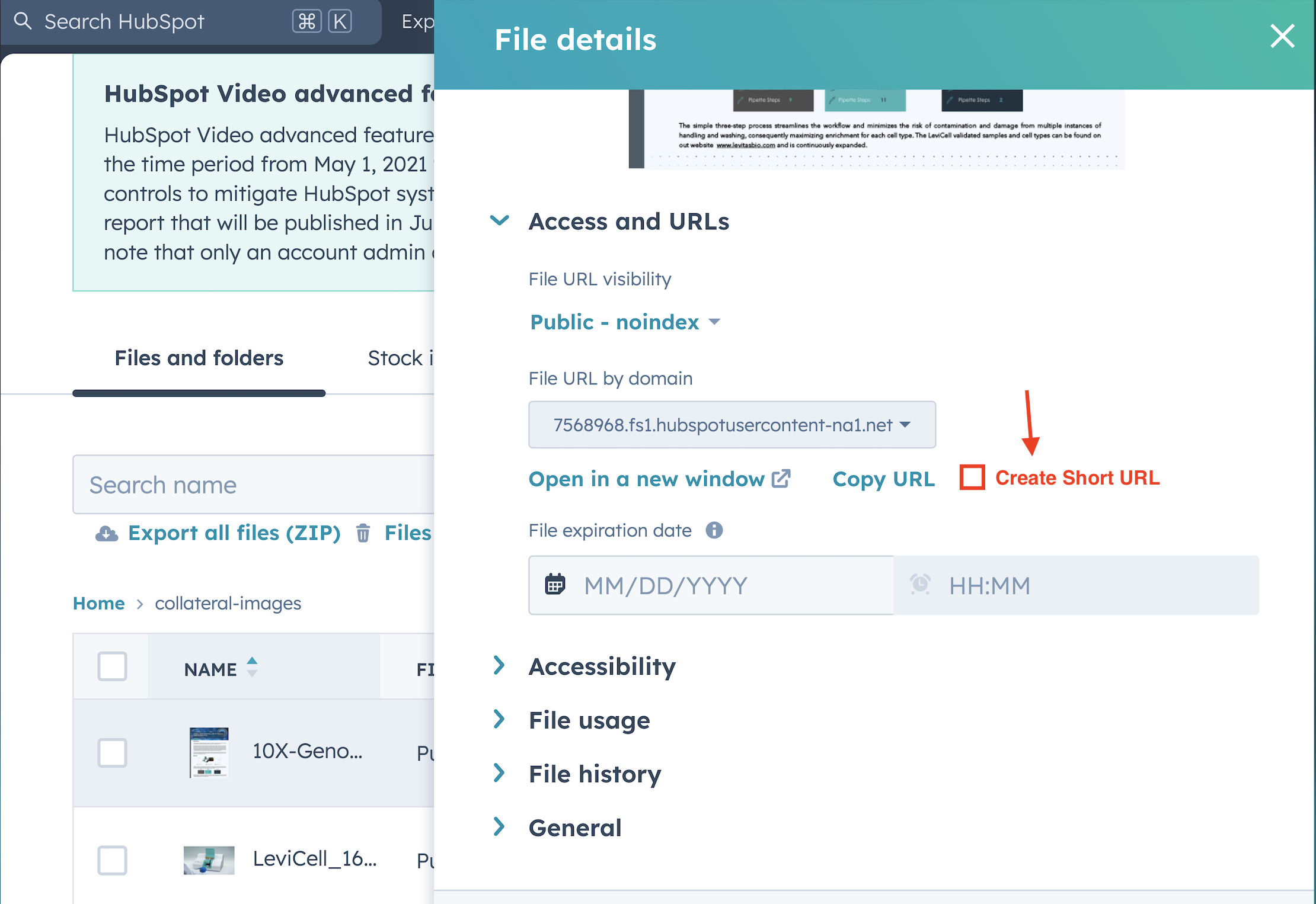 HubSpot Community Shorten URL for Files Posted to HubSpot Marketing