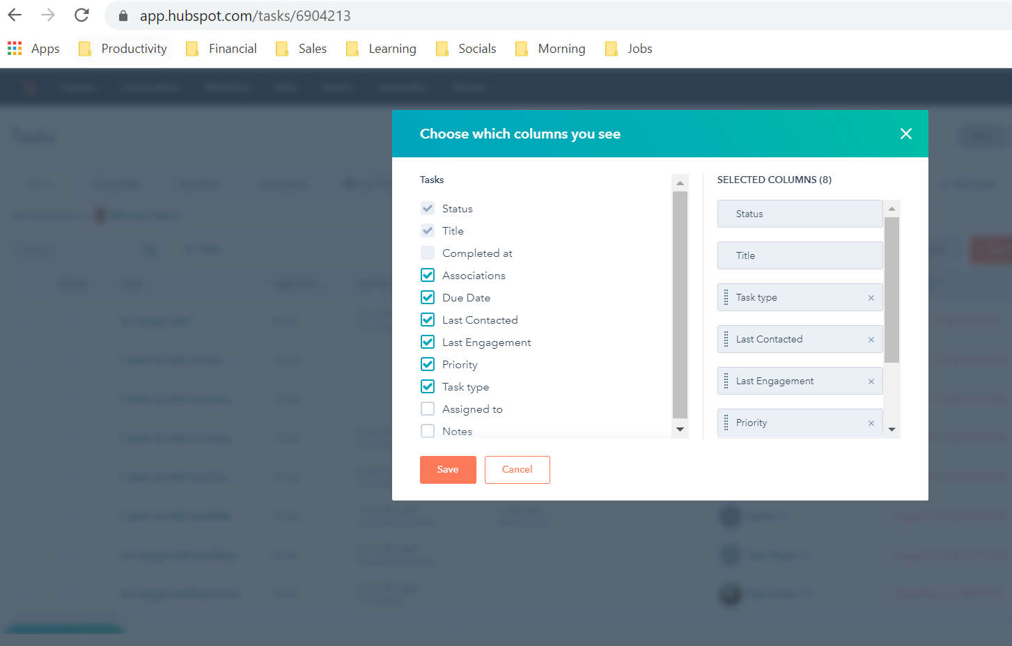 HubSpot Community Customize the Tasks Columns HubSpot Community