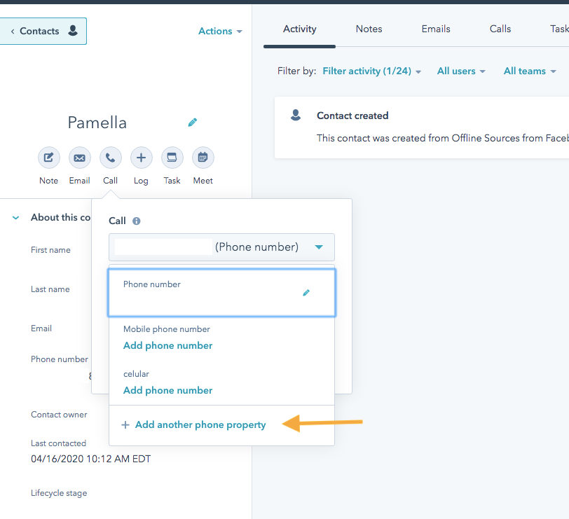 HubSpot Community How can I add a second phone number in Hubspot