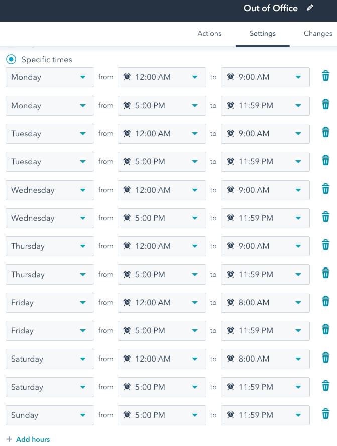 Solved HubSpot Community Out of office / after hours auto reply
