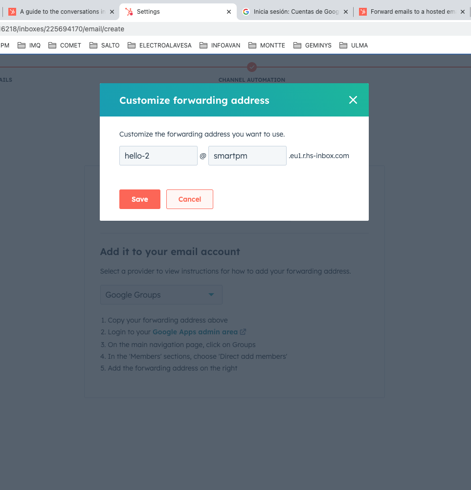 HubSpot Community How can I change the default forwarding address