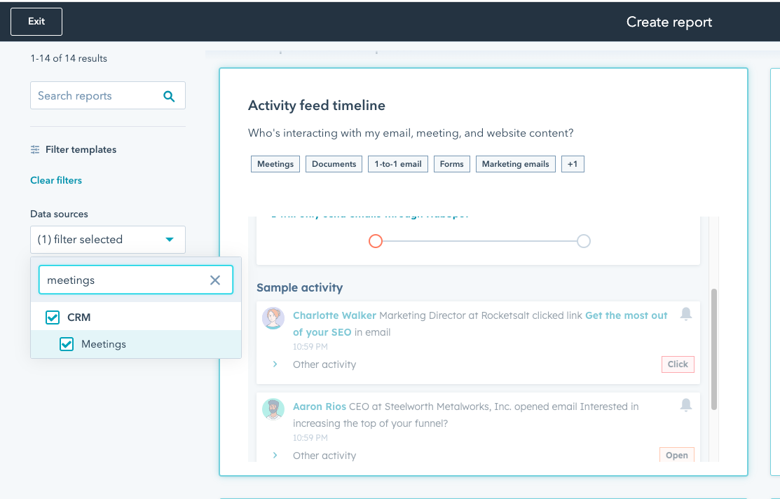 HubSpot Community Raport calculating number of meetings held withing