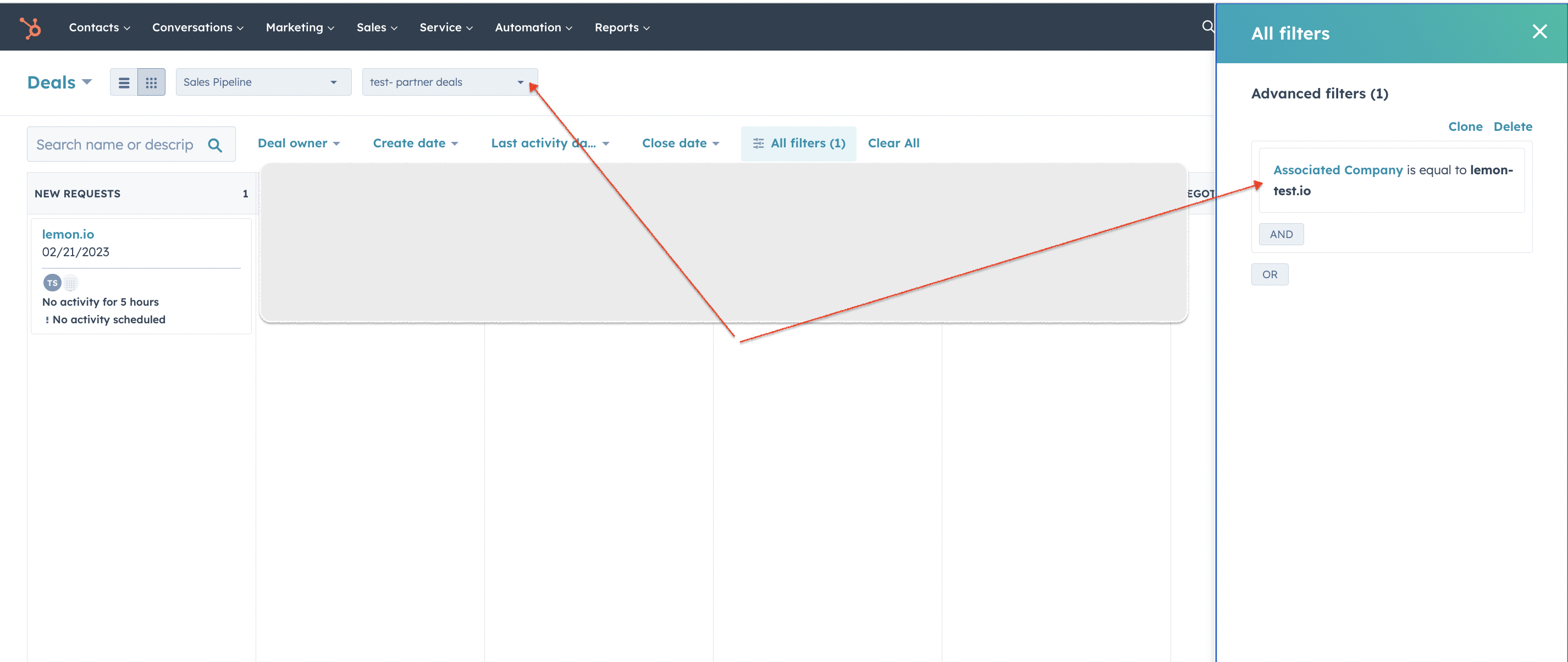 HubSpot Community Filter Deals based on custom company association