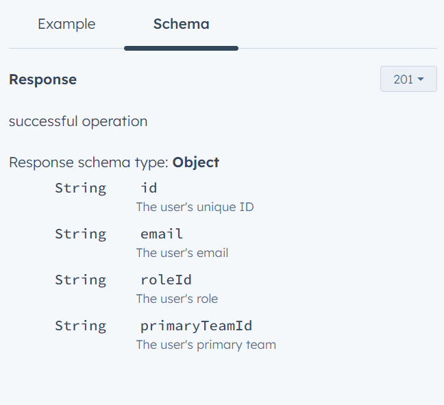 HubSpot Community User provisioning Schema and activate user