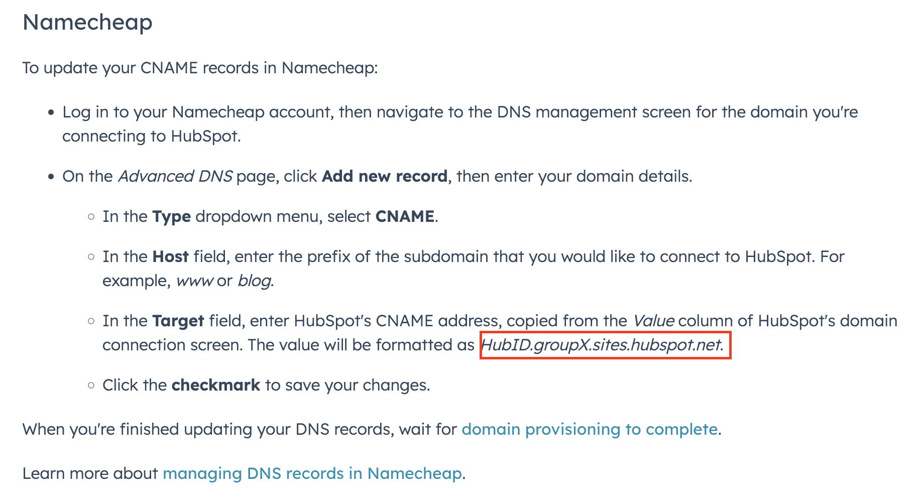 HubSpot Community - DNS resolution Error 1001 (namecheap domain ...