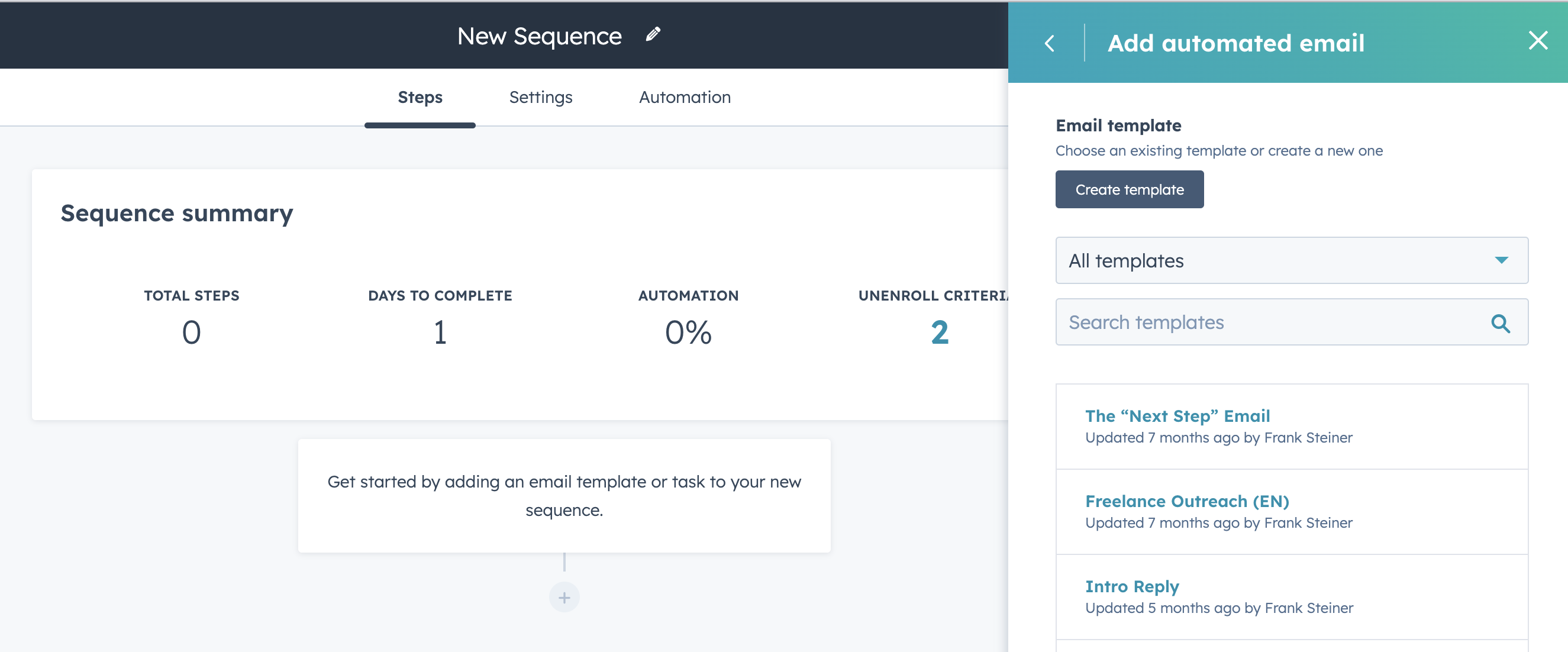 HubSpot Community Every sequence email made into a template HubSpot