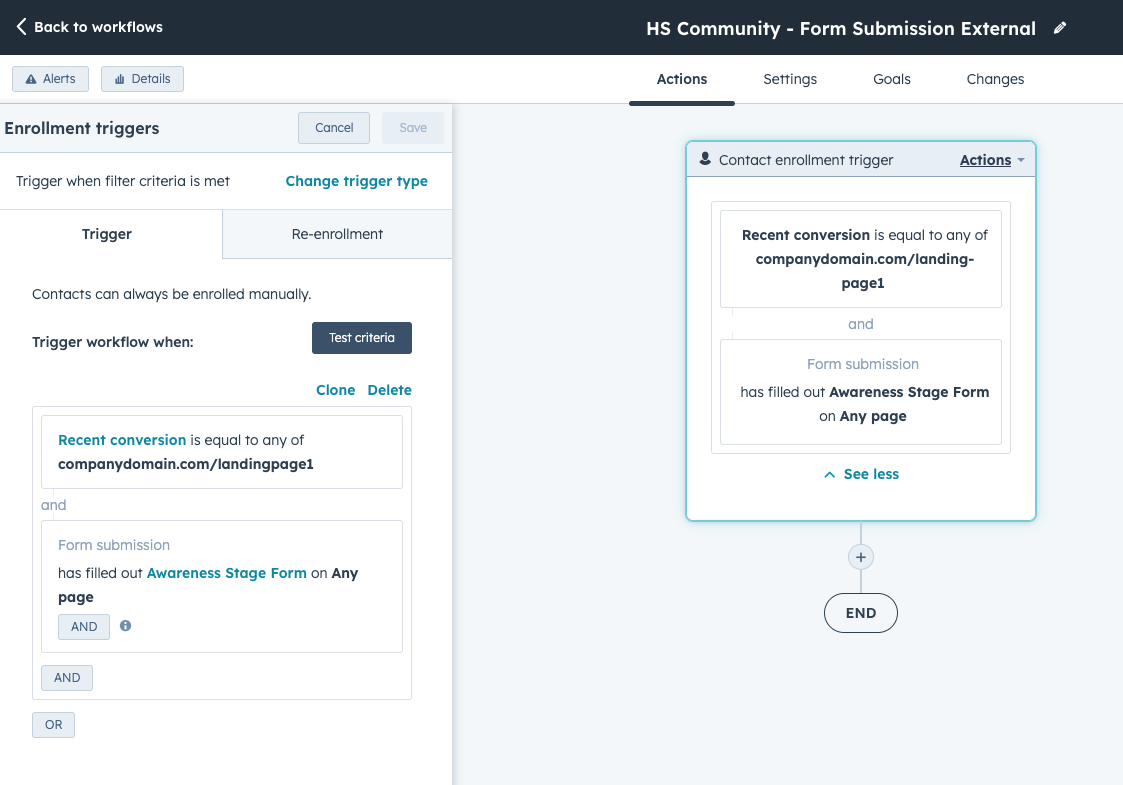 HubSpot Community Can I use site Page URL in Workflow Trigger