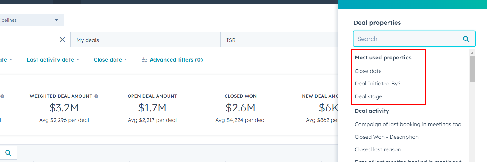 Solved HubSpot Community How does "Most Used Properties" in Advanced