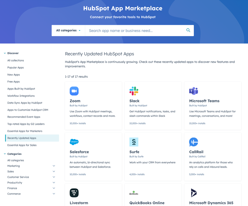 New and improved apps in the App Marketplace, including the flow app